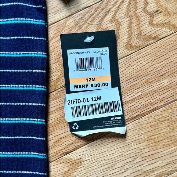 Under Armour Infant Stripe Polo Shortall - Picture 5 of 7